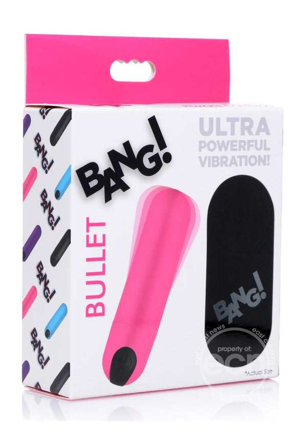 Bang! Vibrating Bullet with Remote Control - Pink