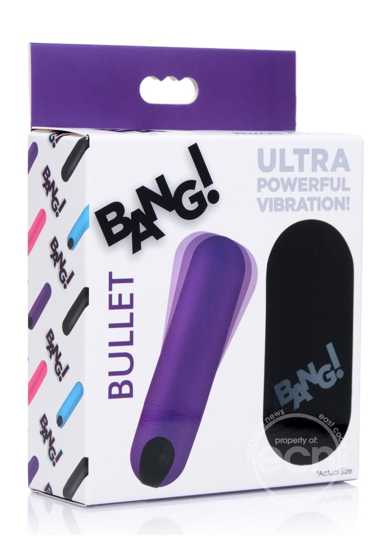 Bang! Vibrating Bullet with Remote Control - Purple