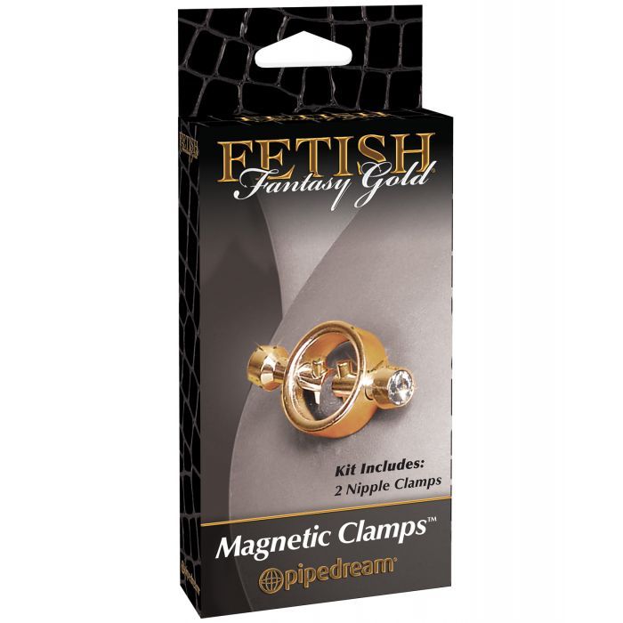 Fetish Fantasy Gold Magnetic Nipple Clamps - Gold