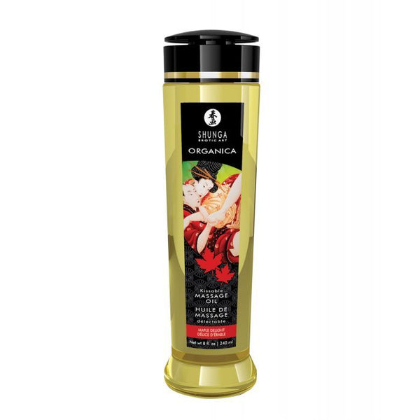 Shunga Organica Kissable Massage Oil - 8 oz Maple Delight