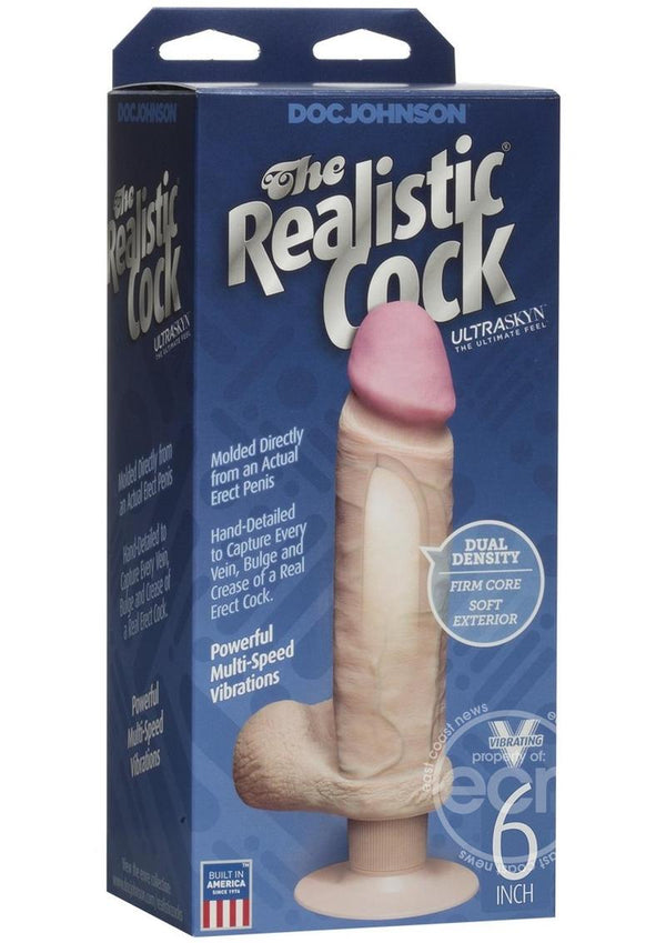 DJ REALISTIC COCK ULTRASKYN VIBRATING/6/WHITE