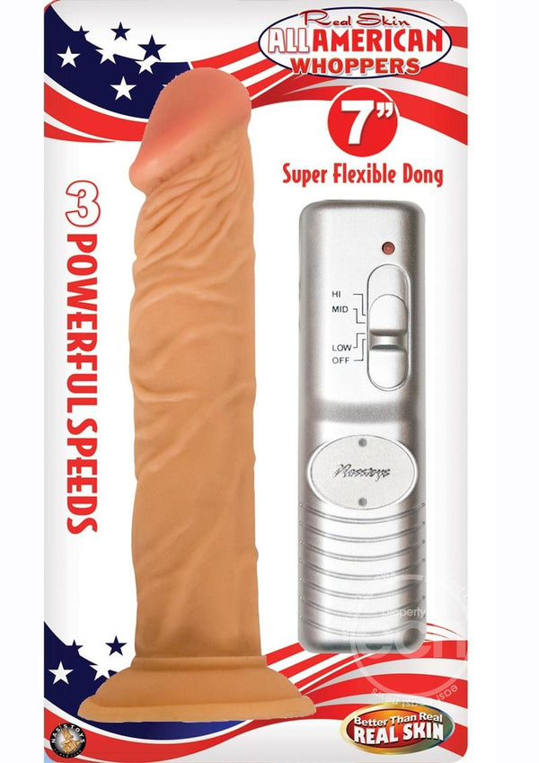 Real Skin All American Whoppers Vibrating Dildo 7in