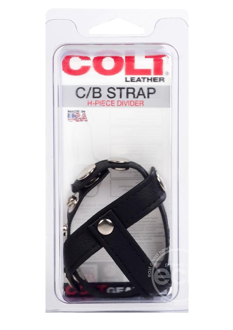 COLT Leather C/B Strap H-Piece Divider Cock Ring