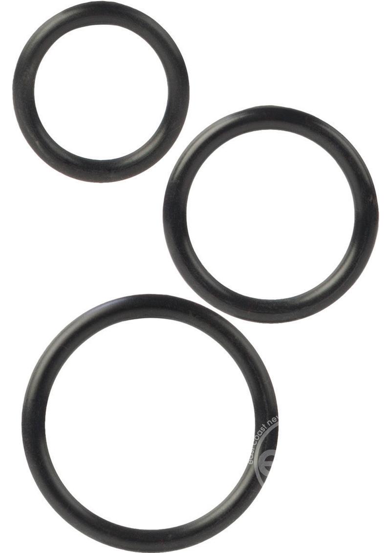 Silicone Support Rings Cock Rings (3 Piece Set)