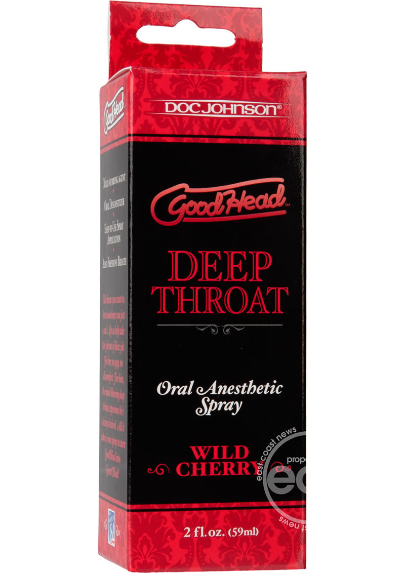 GoodHead Deep Throat Oral Anesthetic Spray Wild Cherry 2oz