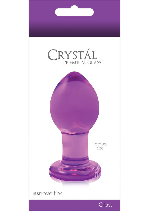 Crystal Premium Glass Butt Plug - Medium