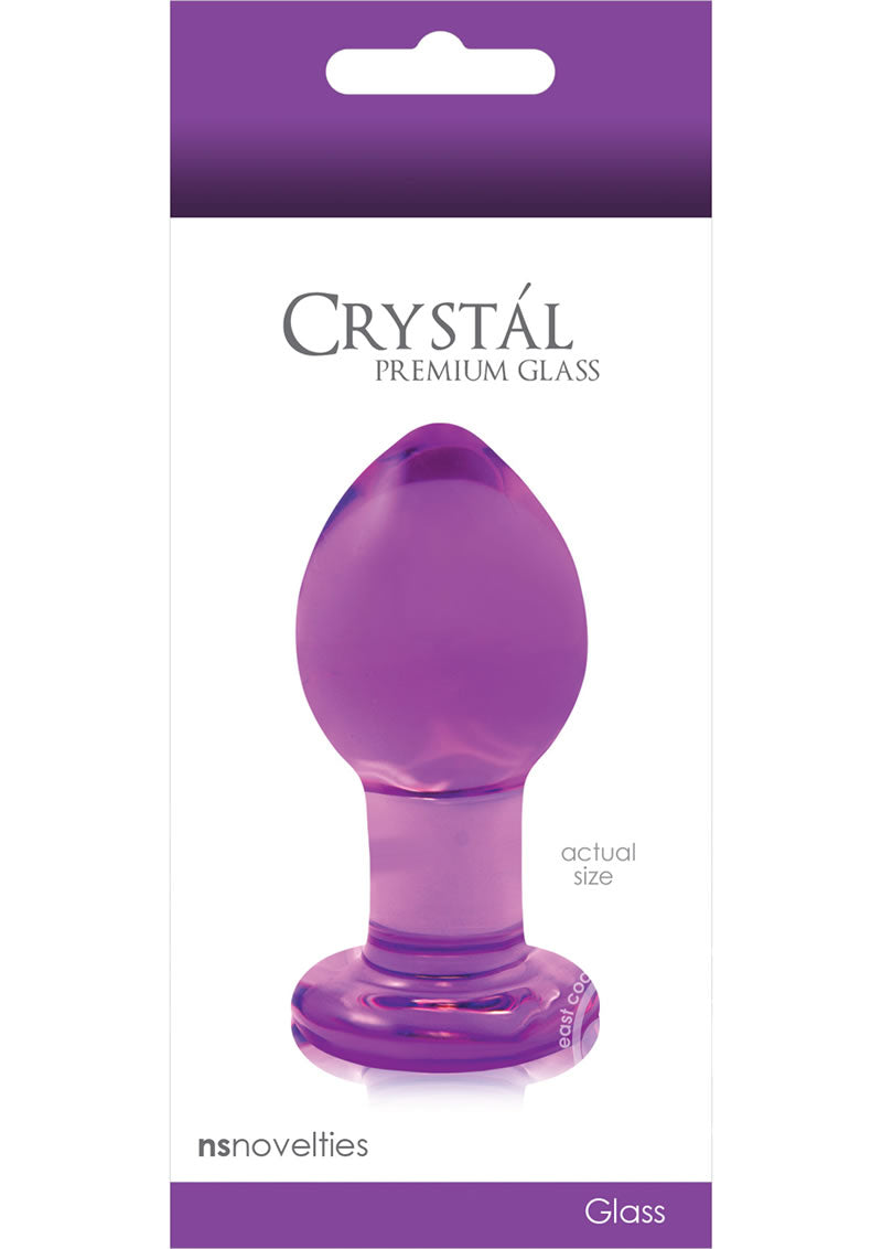 Crystal Premium Glass Butt Plug - Medium