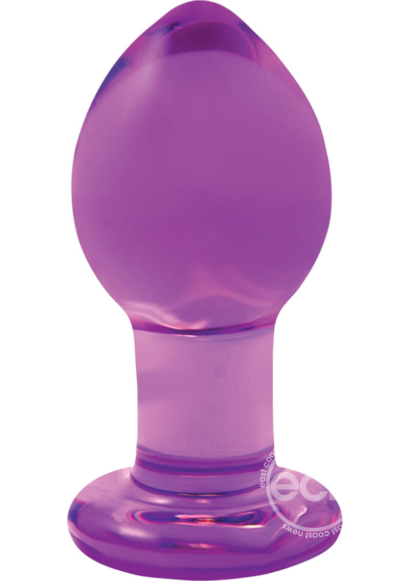 Crystal Premium Glass Butt Plug - Medium