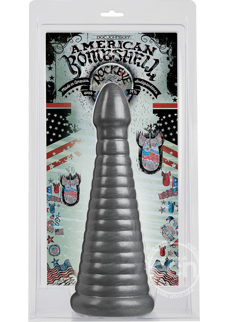 American Bombshell Rockeye Dildo 11in - Gun Metal