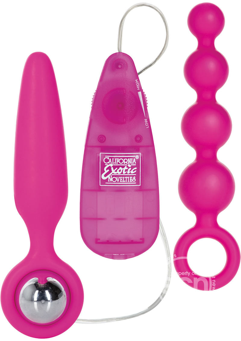 Booty Call Booty Vibro Kit Silicone Wired Remote Control Anal Probes