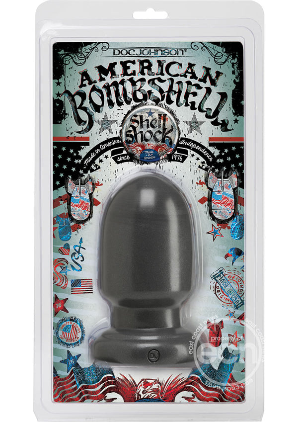 American Bombshell Shell Shock Anal Plug - Small - Gun Metal