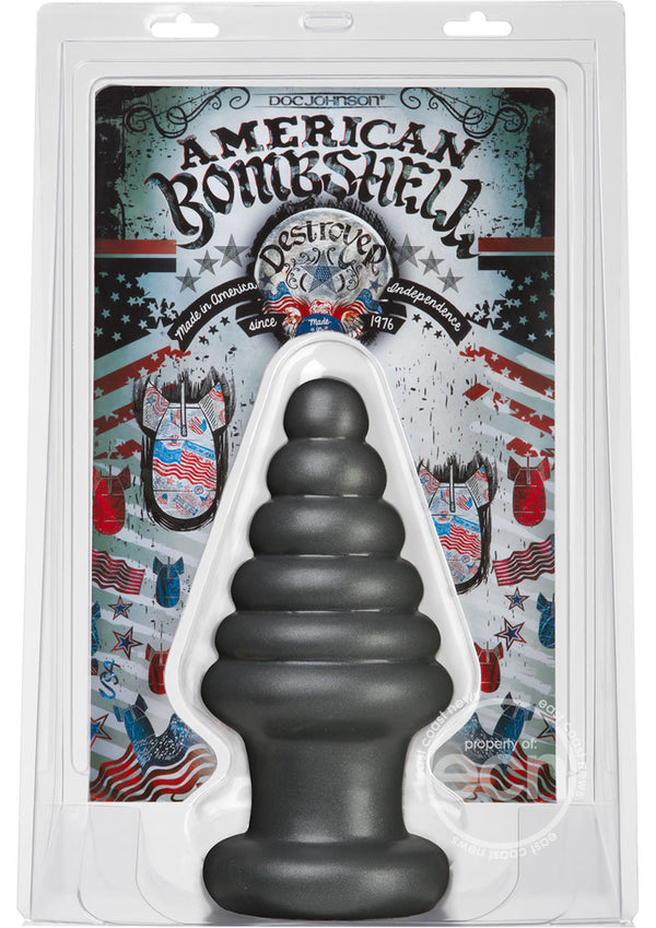 American Bombshell Destroyer Anal Plug - Gun Metal