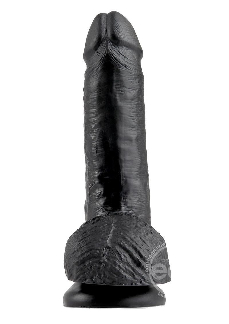 KINGCOCK/7 INCH COCK W BALLS/JET BLACK