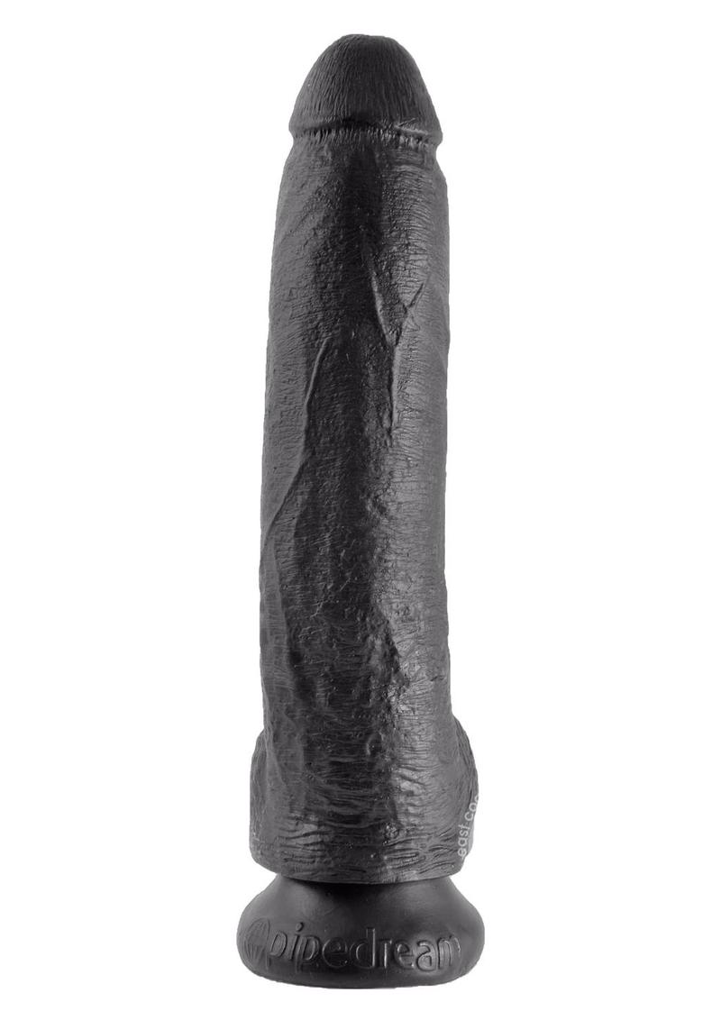 KING COCK 9IN W/ BALLS BLACK