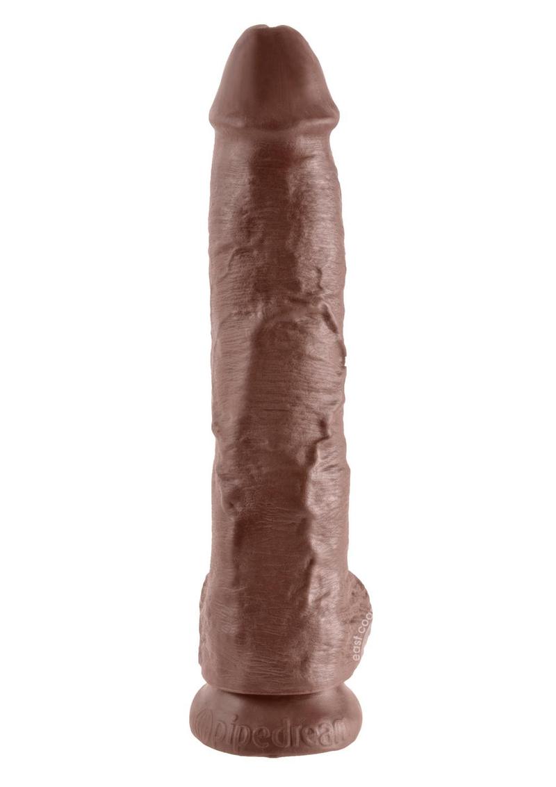 KINGCOCK/10 INCH COCK WITH BALLS/BROWN