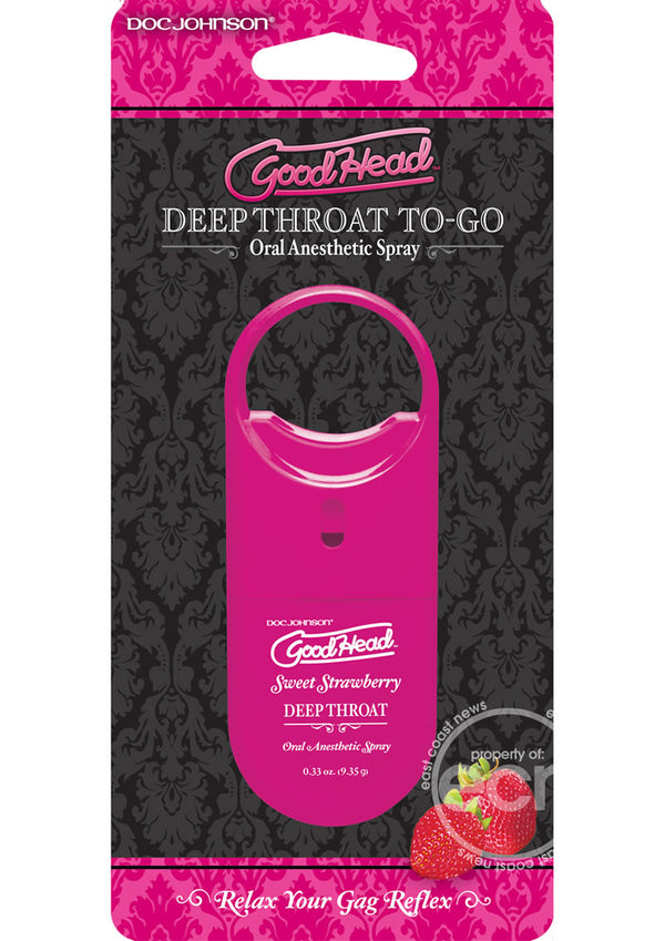 GoodHead Deep Throat To-Go Oral Anesthetic Spray Strawberry