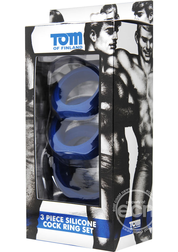 Tom Of Finland 3 Piece Silicone Cock Ring Set