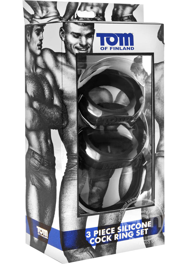 Tom Of Finland 3 Piece Silicone Cock Ring Set