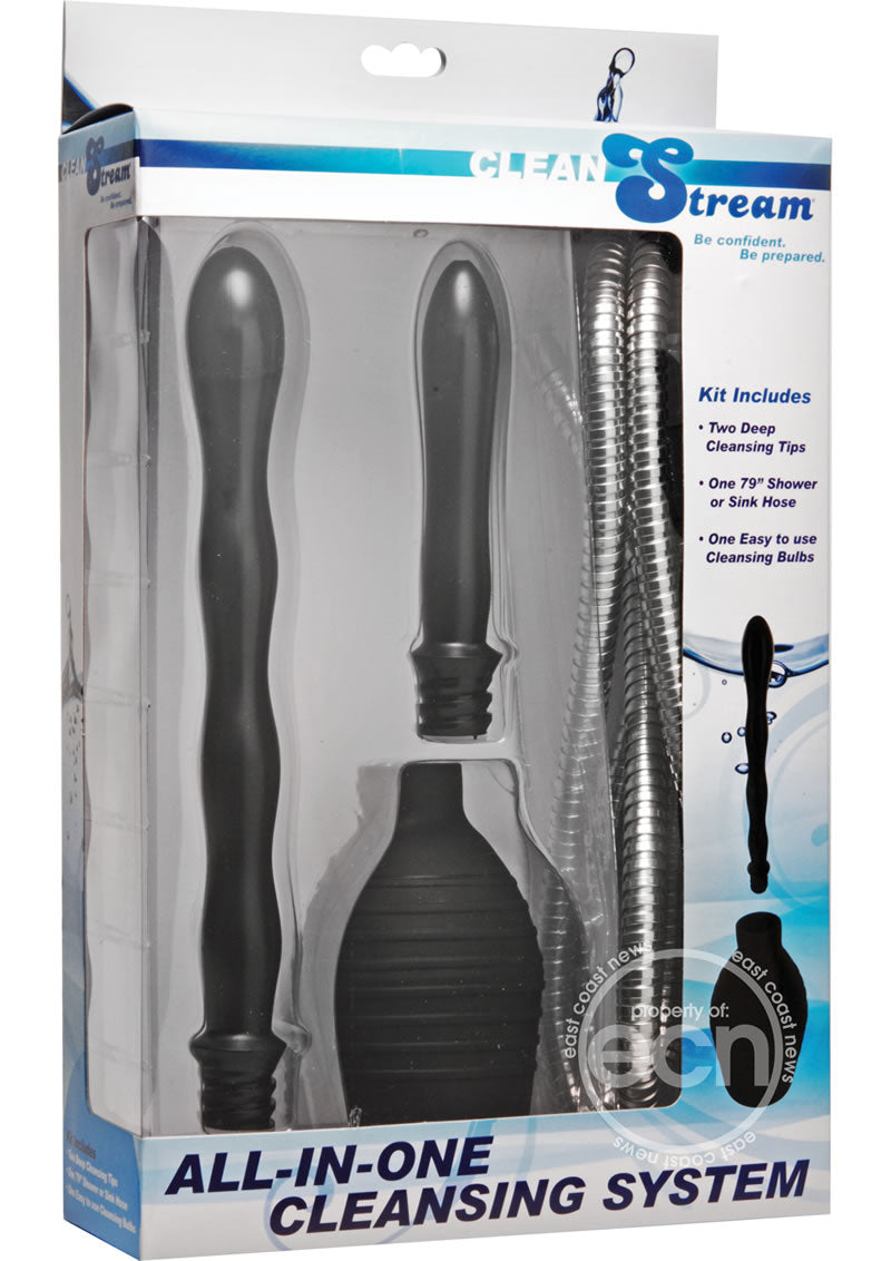 CleanStream All-In-One Shower Cleansing System - Black