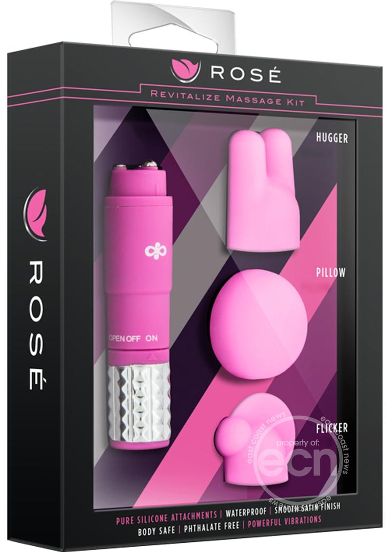 Rose Revitalize Massage Kit with Silicone Attachments