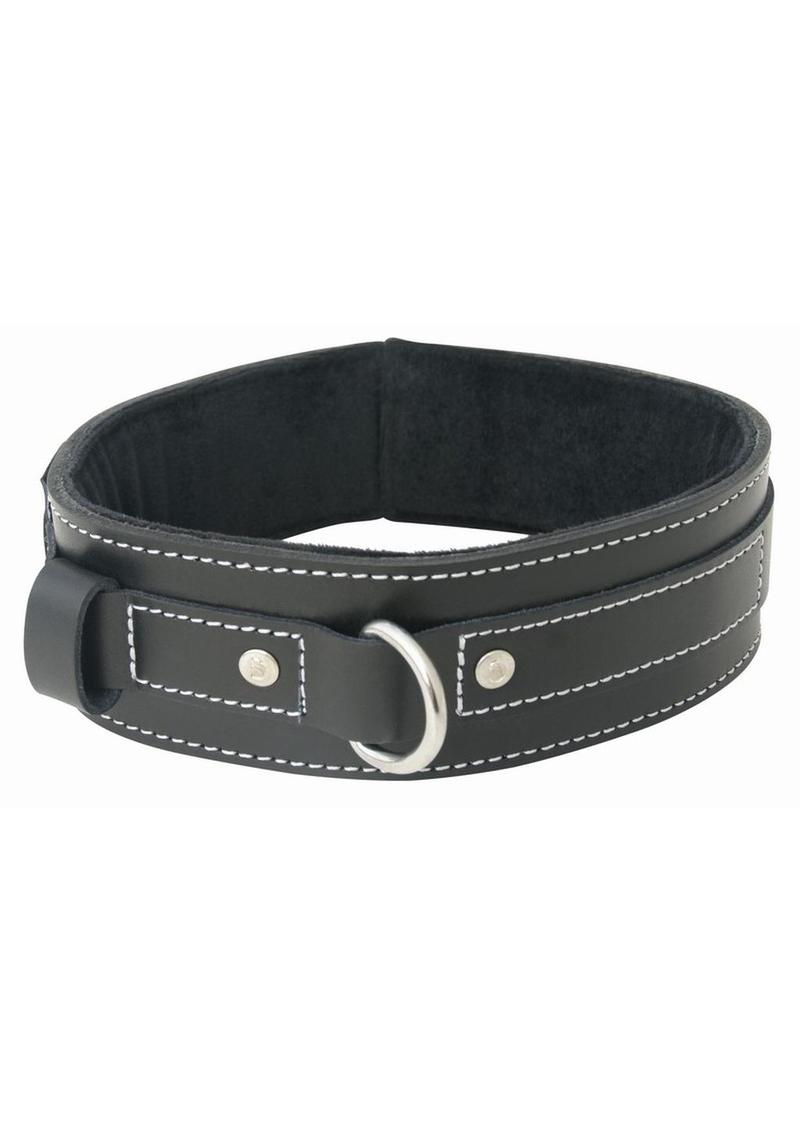 EDGE LINED LEATHER COLLAR