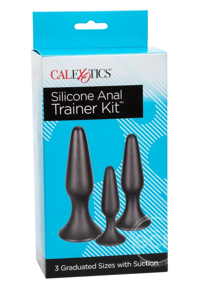 Silicone Anal Trainer Kit Black 3 Sizes