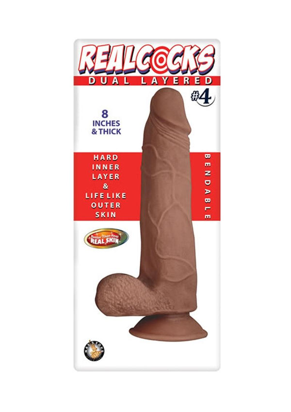 REALCOCKS 8IN THICK BROWN #4