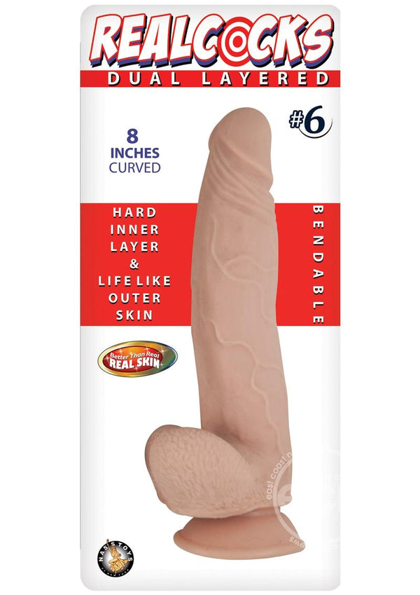 REALCOCKS 8IN CURVED FLESH #6