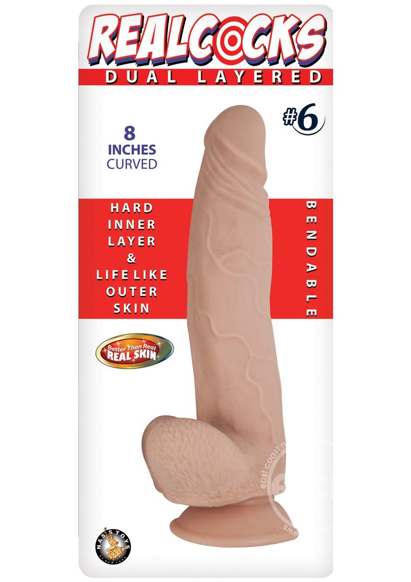 REALCOCKS 8IN CURVED FLESH