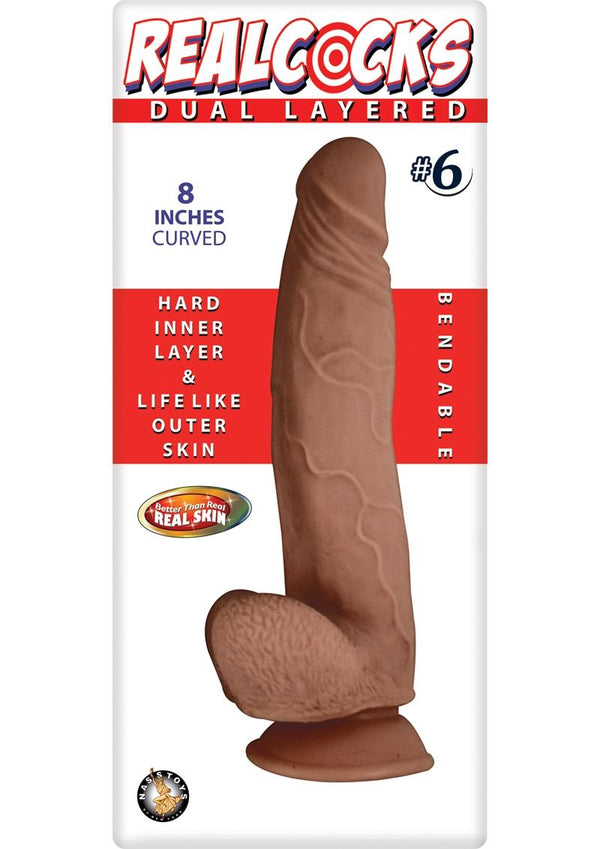 REALCOCKS 8IN CURVED BROWN #6