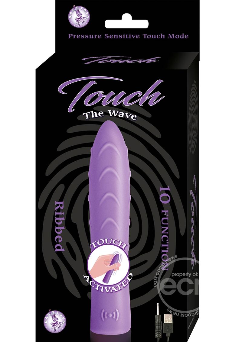 Touch The Wave Silicone Rechargable Ribbed Bullet Vibrator