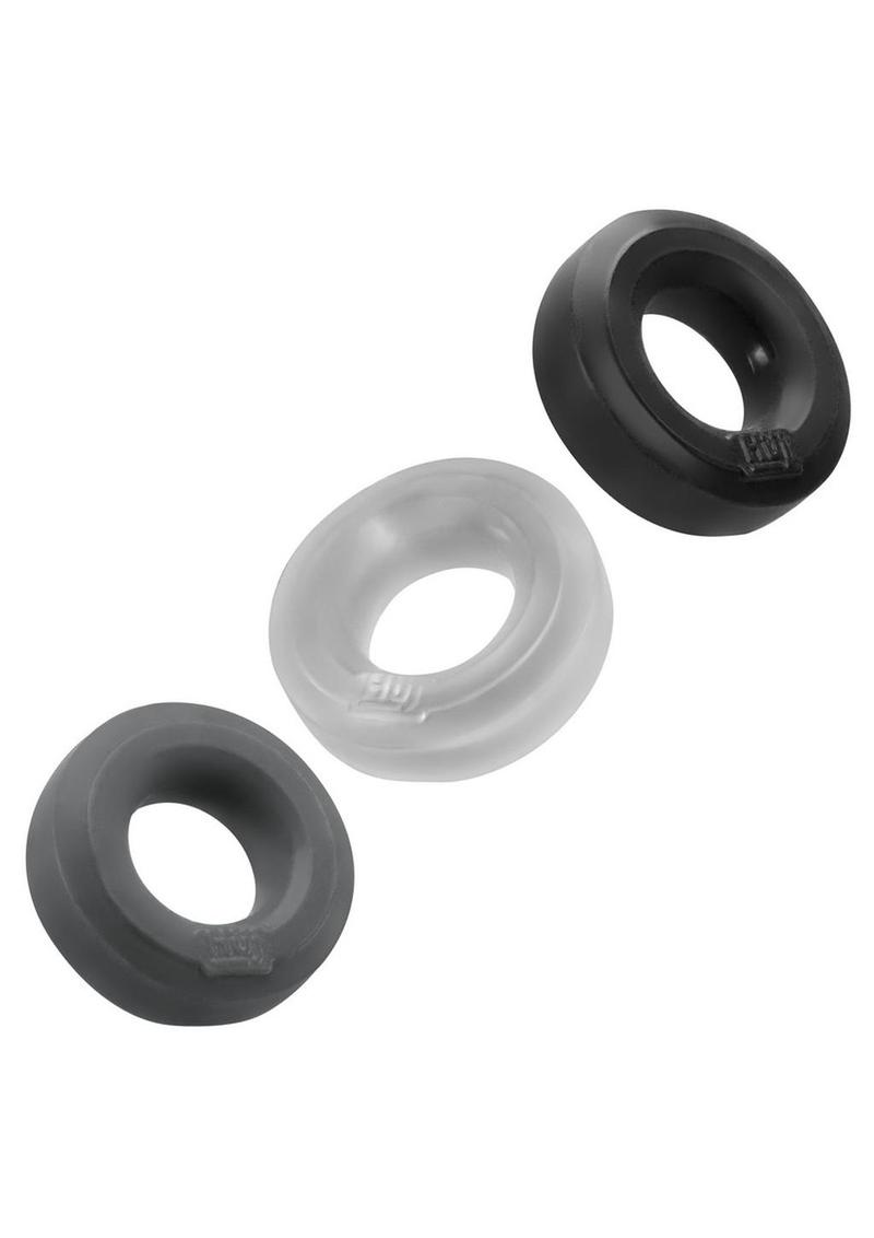 HUNKYJUNK C-RING 3PK TAR/GREY/CLEAR/BLACK