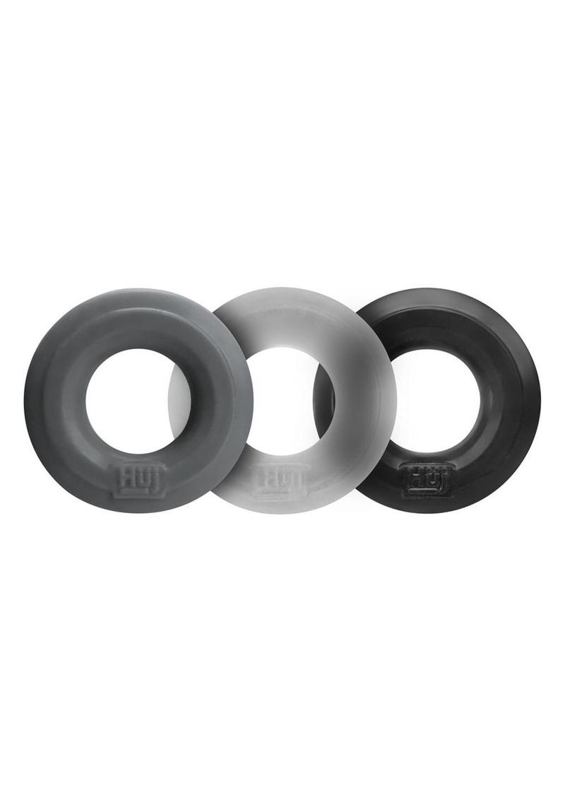 HUNKYJUNK C-RING 3PK TAR/GREY/CLEAR/BLACK