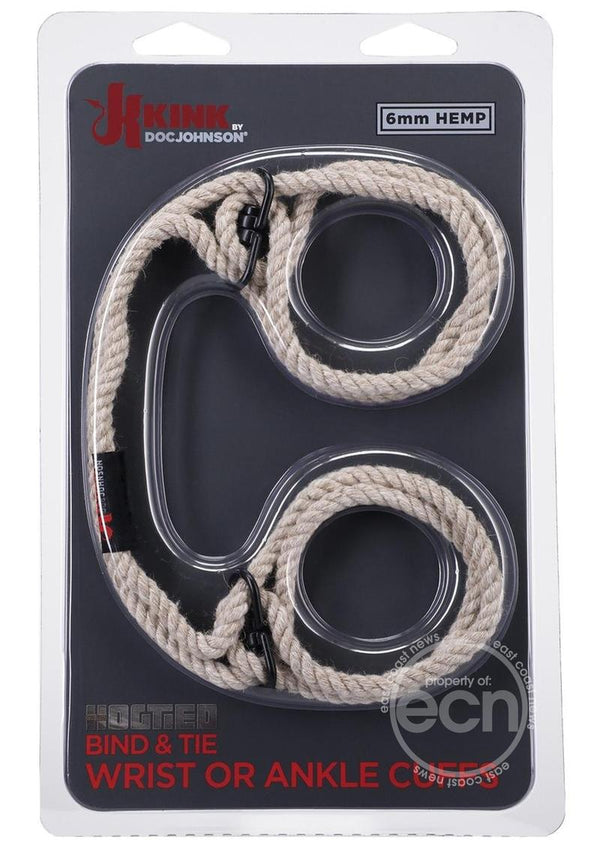 KINK HOGTIED HEMP CUFFS NATURAL