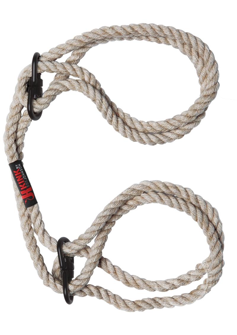 KINK HOGTIED HEMP CUFFS NATURAL