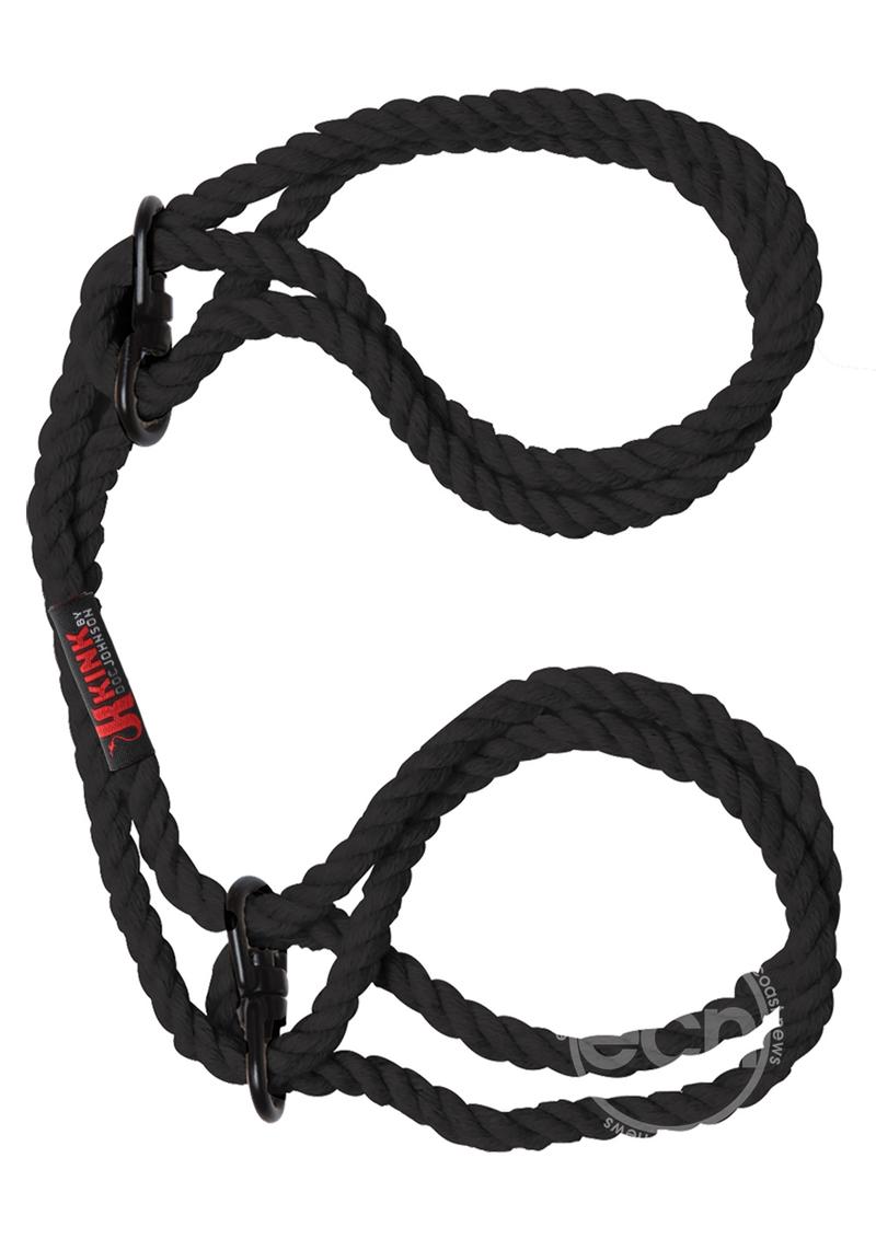 KINK HOGTIED HEMP CUFFS BLACK