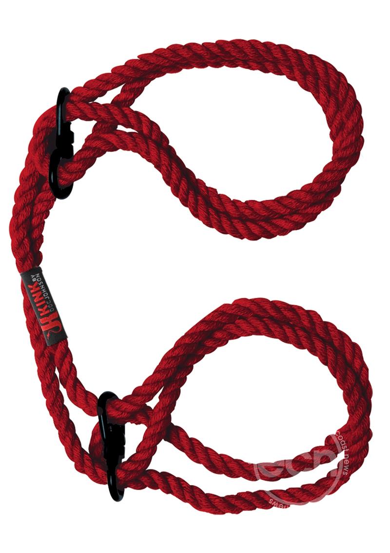 KINK HOGTIED HEMP CUFFS RED