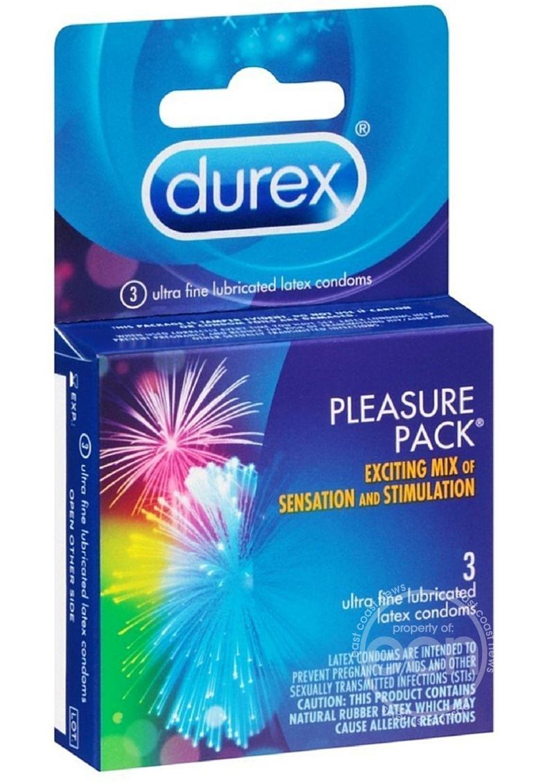 Durex Pleasure Pack Lubricated Latex Condoms