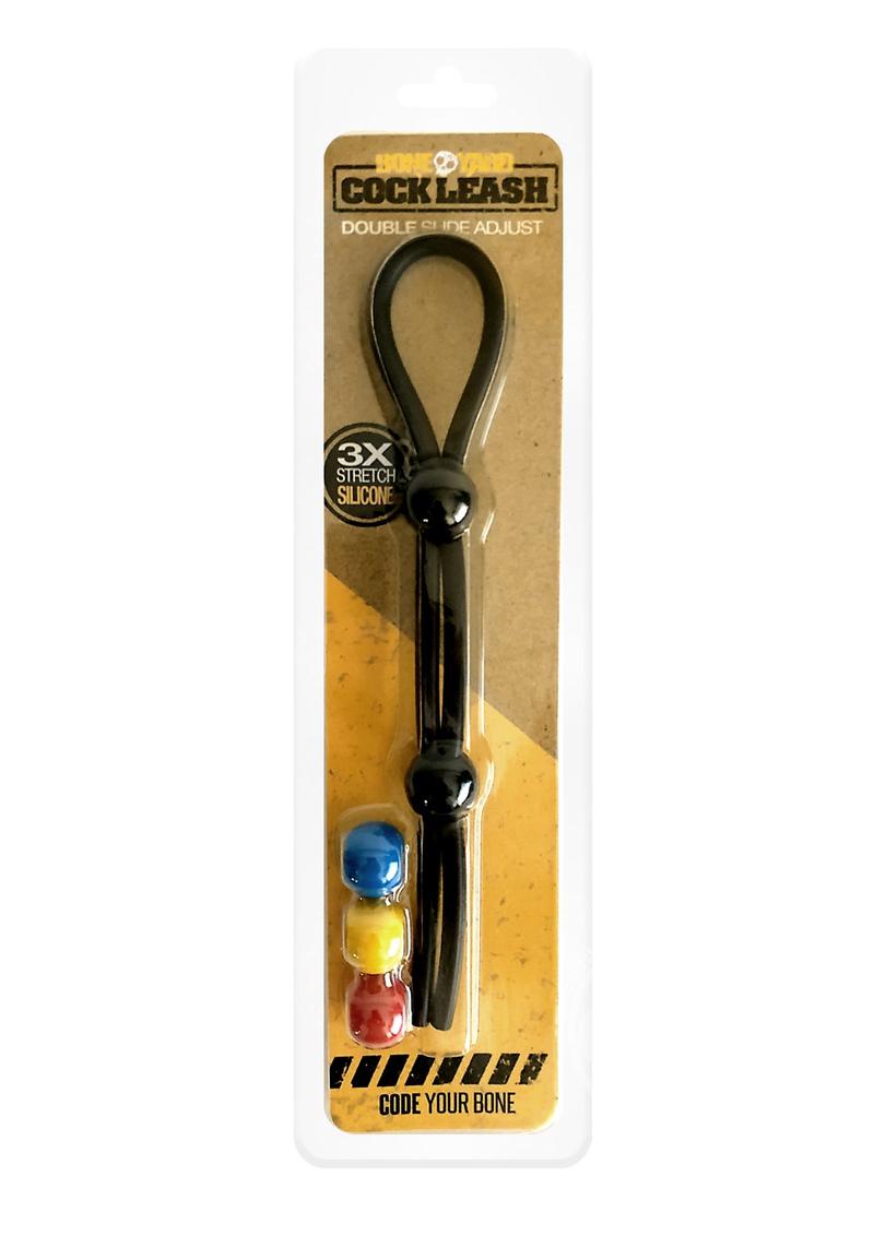 Boneyard Cock DOUBLE Leash - Black and Multicolor