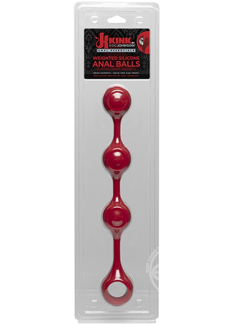 KINK WEIGHTED  ANAL BALLS RED