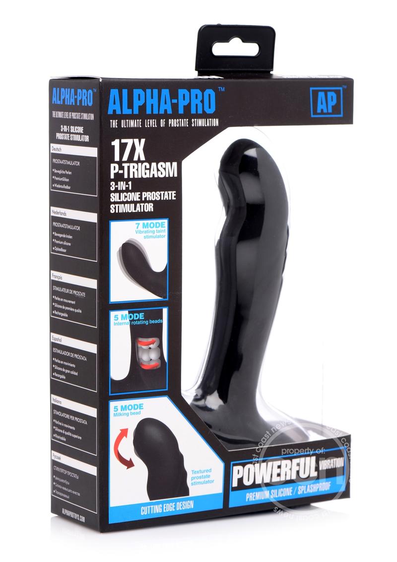 Alpha-Pro P-Trigasm 3-in-1 Silicone Prostate Stimulator