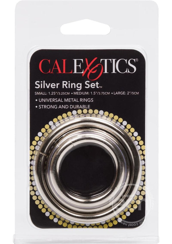 Silver Cock Rings (3 Piece Set)