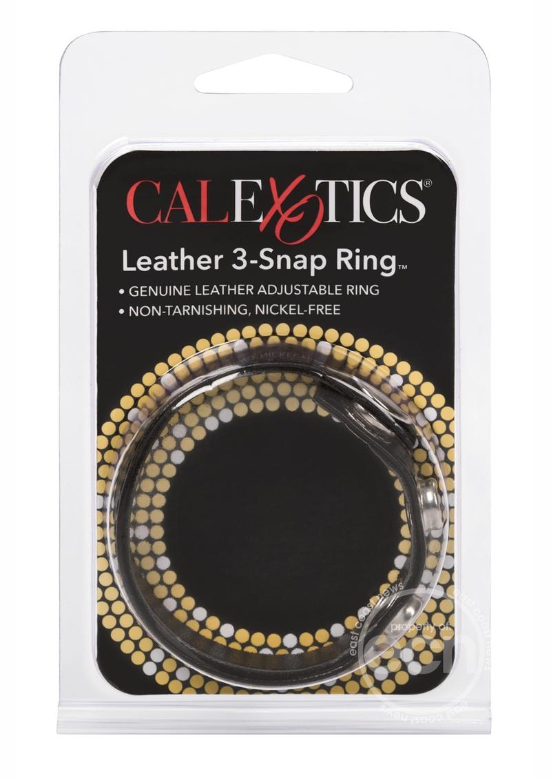 Leather 3 Snap Ring Cock