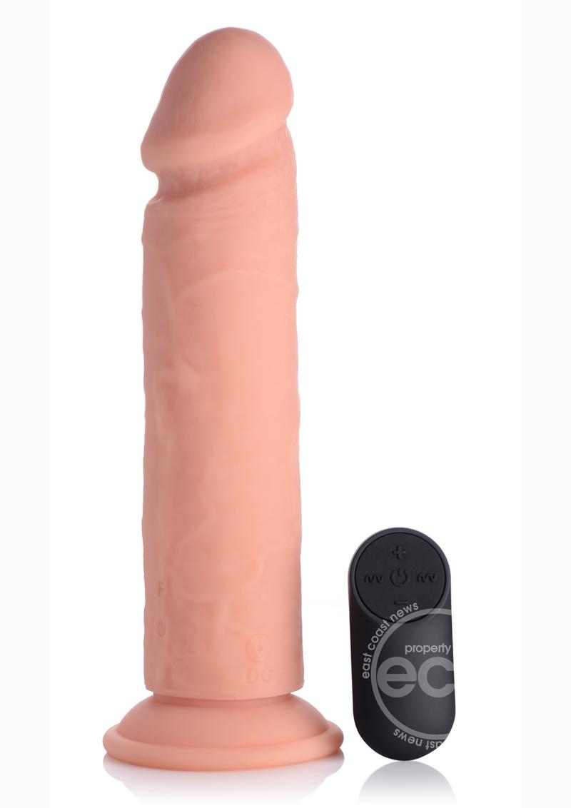 Big Shot Silicone Vibrating Remote Control Rechargeable Dildo 9in