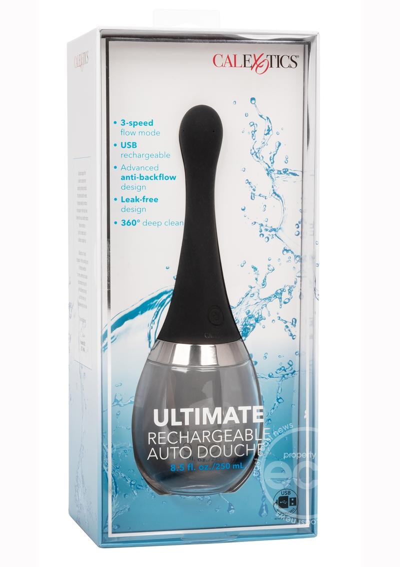 Ultimate Rechargeable Auto Silicone Douche BLACK