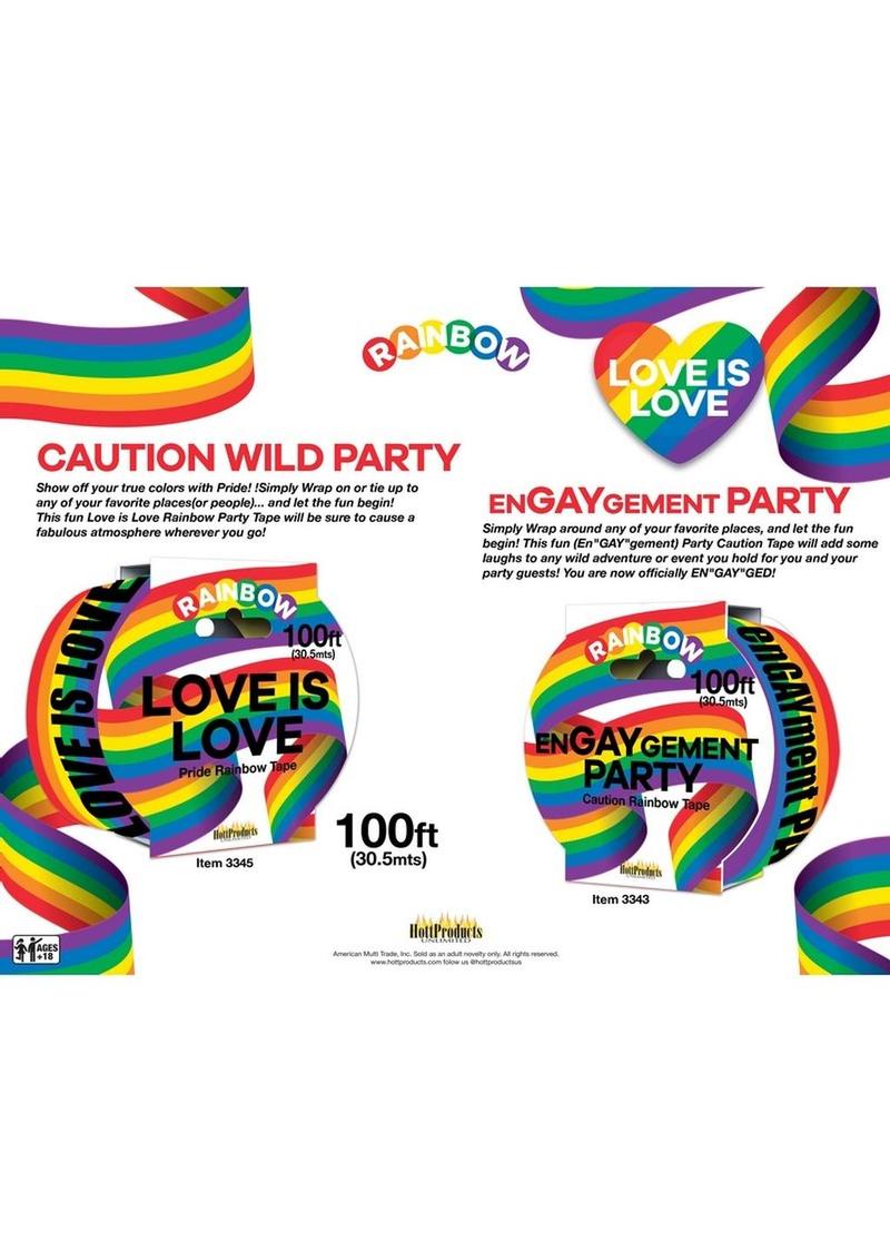 ENGAYGEMENT PARTY RAINBOW TAPE 100 FT