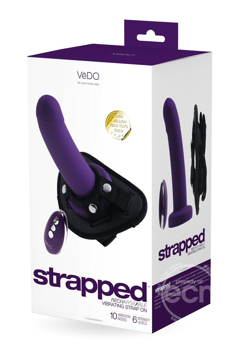 Strapped Silicone Rechargeable Vibrating Strap On with Remote Control