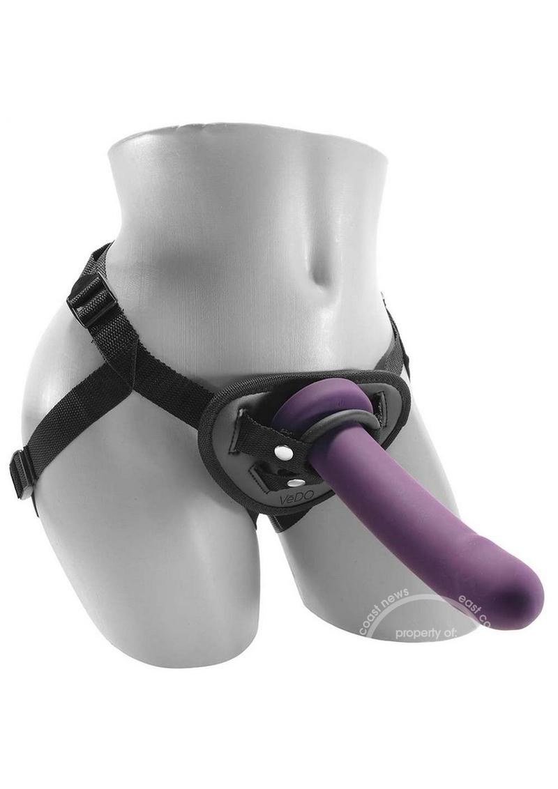 Strapped Silicone Rechargeable Vibrating Strap On with Remote Control