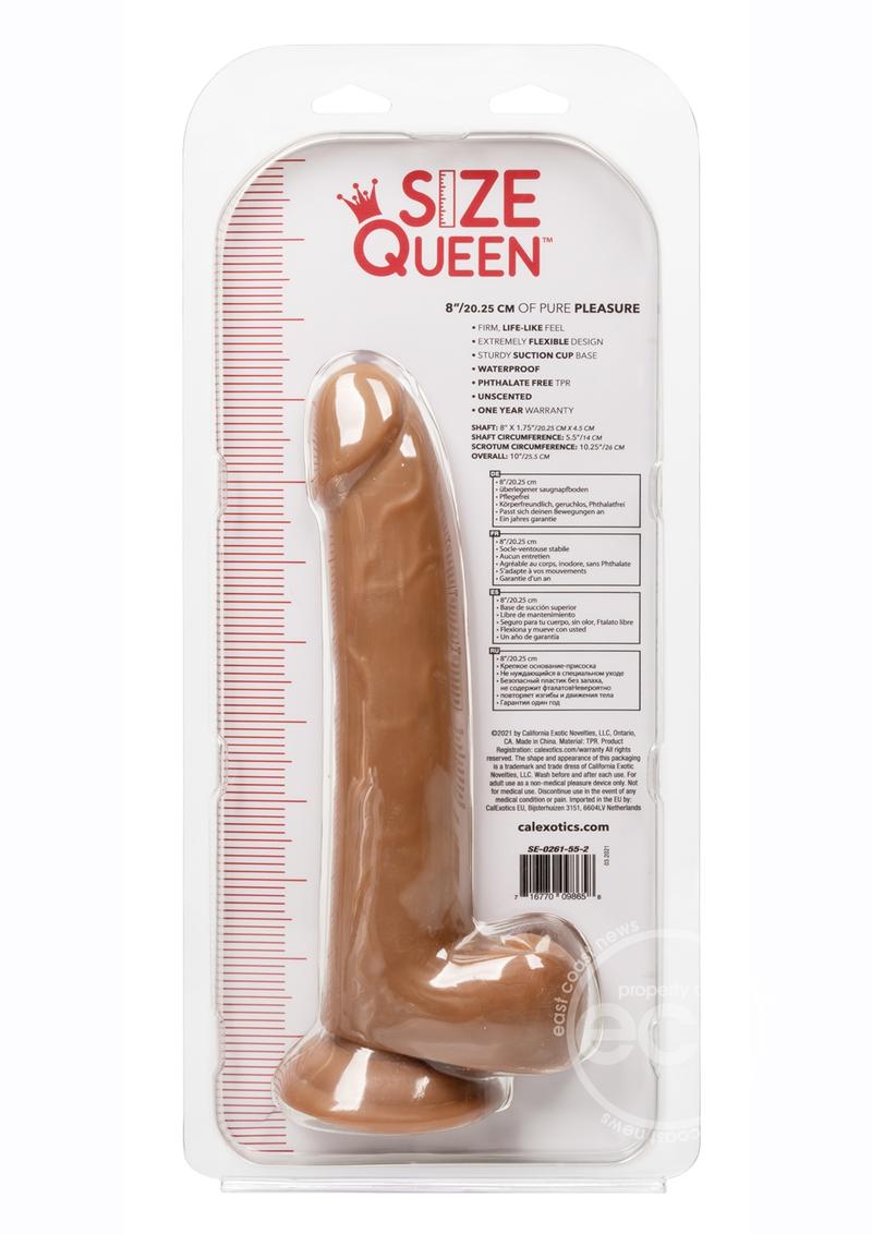 Size Queen Dildo 8in CHOCOLATE