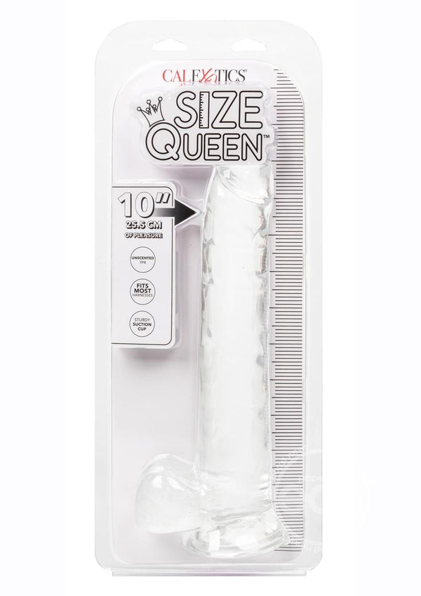 SIZE QUEEN10"/25.5CM CLEAR BALLSY